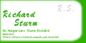 richard sturm business card