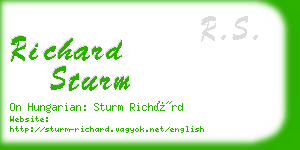 richard sturm business card